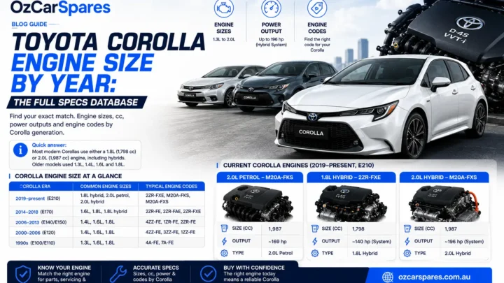 Toyota Corolla Engine Size by Year: The Full Specs Database